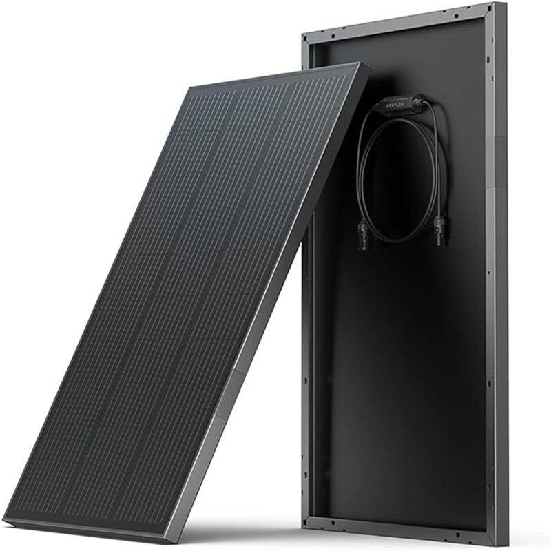 EcoFlow 100W Rigid Solar Panel 2-Pack | High-Efficiency Monocrystalline IP68 for RV & Off-Grid