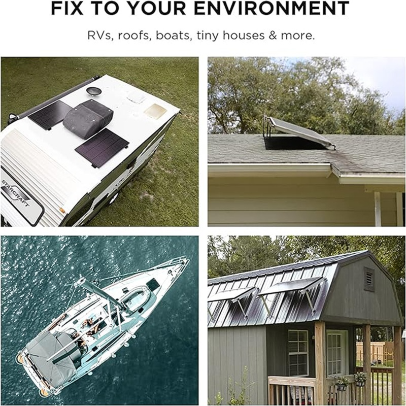 EcoFlow 100W Rigid Solar Panel 2-Pack | High-Efficiency Monocrystalline IP68 for RV & Off-Grid