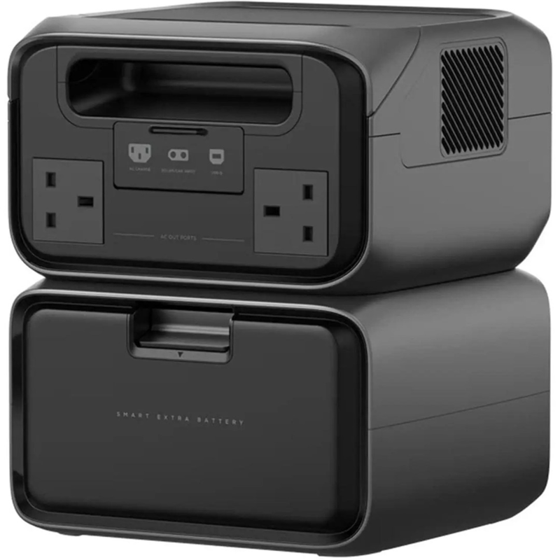 EcoFlow RIVER 3 Max Plus + EB600 Battery 858Wh 600W | Ultra-Quiet UPS Solar Generator