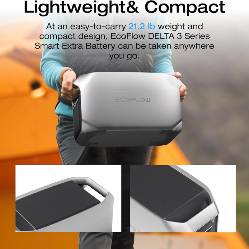 EcoFlow DELTA 3 Plus Smart Extra Battery 1024Wh | Expansion for DELTA 3 Series