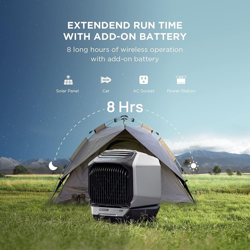 EcoFlow WAVE 2 Portable Air Conditioner & Heater 5100 BTU | Battery-Powered AC for RV & Camping