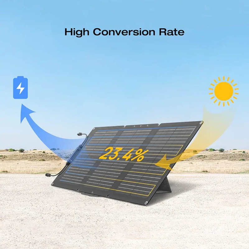 EcoFlow 60W Portable Solar Panel with USB-C | Compact Foldable TOPCon IP68 Charger