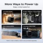 EcoFlow WAVE 3 Portable AC & Heater 6100 BTU Grey | Battery-Powered Camping RV Unit