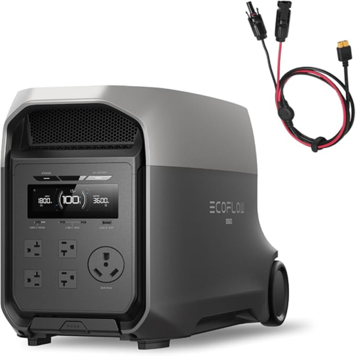 EcoFlow DELTA 3 Ultra Portable Power Station 3072Wh, 3600W Output, 7200W Surge, LiFePO4 Battery, Solar Generator - EF-Delta3Ultra