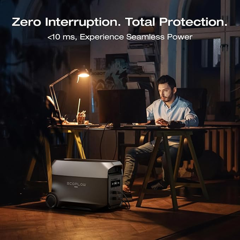 EcoFlow DELTA 3 Ultra Portable Power Station 3072Wh, 3600W Output, 7200W Surge, LiFePO4 Battery, Solar Generator - EF-Delta3Ultra