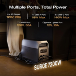 EcoFlow DELTA 3 Ultra Portable Power Station 3072Wh, 3600W Output, 7200W Surge, LiFePO4 Battery, Solar Generator - EF-Delta3Ultra