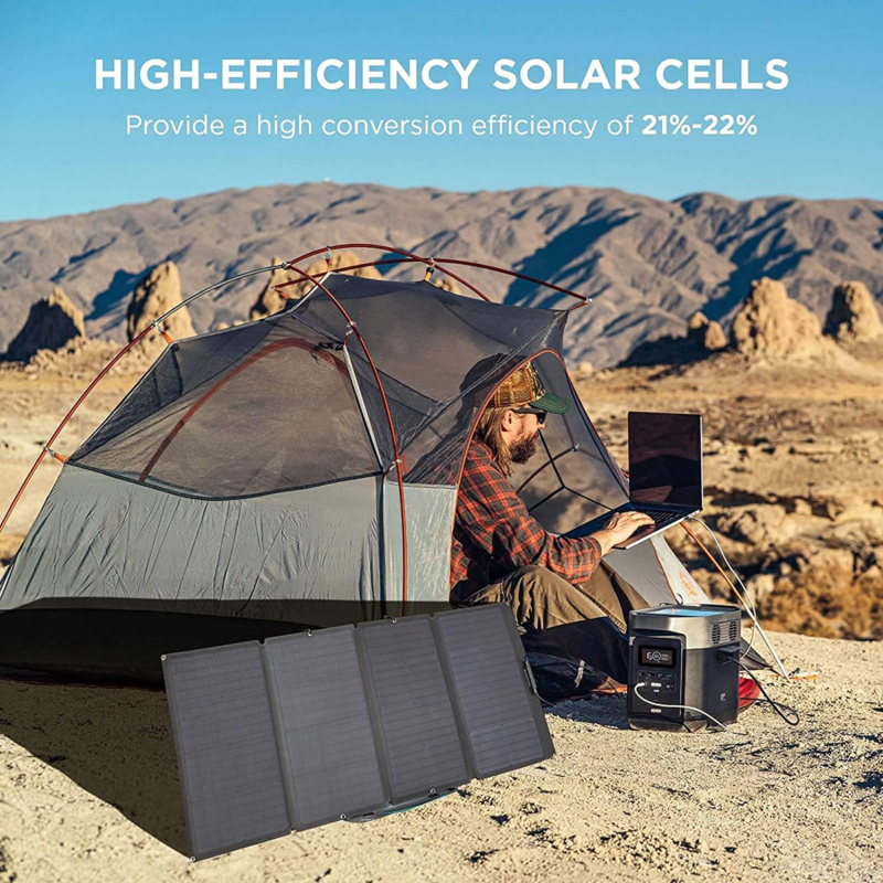 EcoFlow NextGen 160W Bifacial Portable Solar Panel ? Dual-Sided TOPCon Solar Panel ? EF-SOLAR160-Bifacial