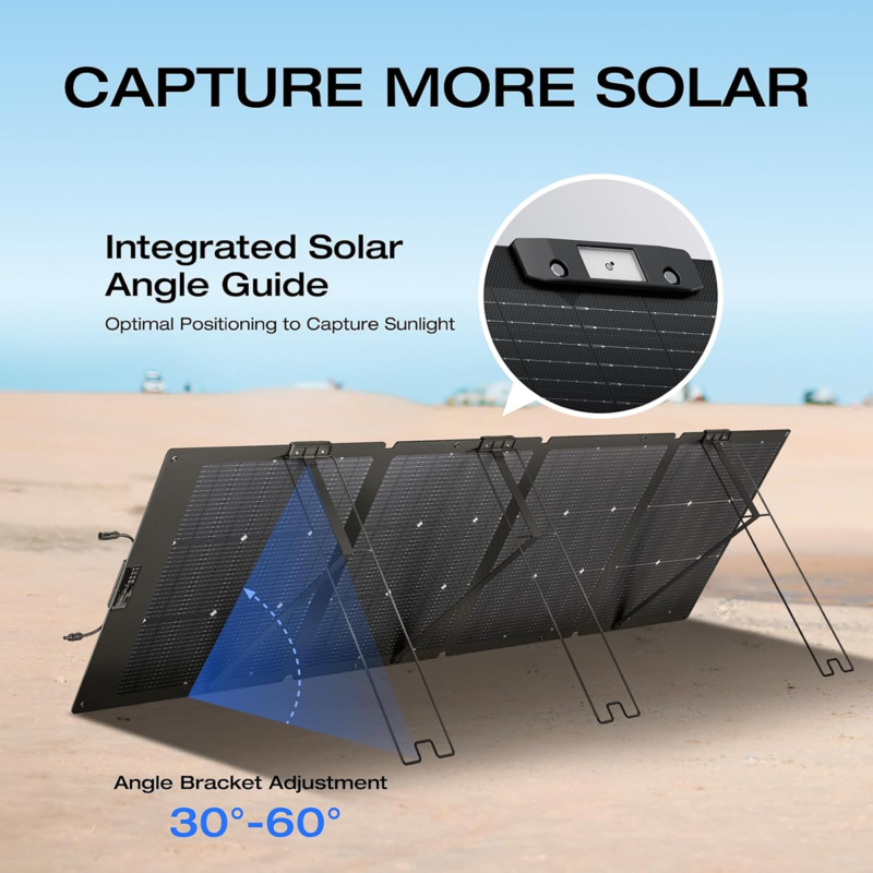 EcoFlow 220W Bifacial Portable Solar Panel ? Dual-Sided Foldable Solar Panel ? EF-SOLAR220-Bifacial