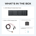 EcoFlow 220W Bifacial Portable Solar Panel ? Dual-Sided Foldable Solar Panel ? EF-SOLAR220-Bifacial