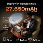 EcoFlow RAPID Pro Power Bank 27,650mAh 300W with 140W Built-in USB-C Cable ? 99.54Wh Fast Charging Portable Power Bank