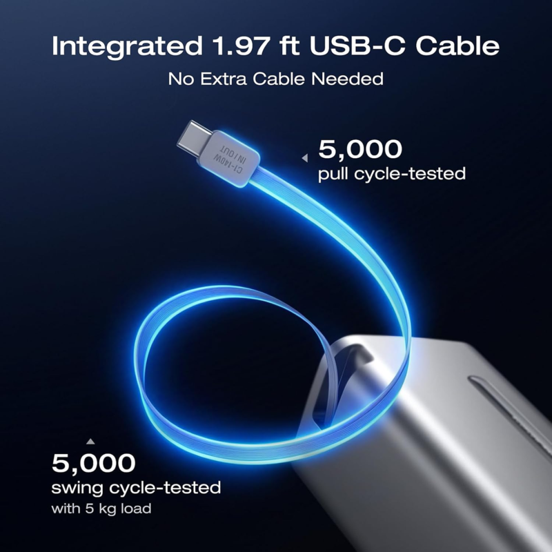 EcoFlow RAPID Pro Power Bank 27,650mAh 300W with 140W Built-in USB-C Cable ? 99.54Wh Fast Charging Portable Power Bank
